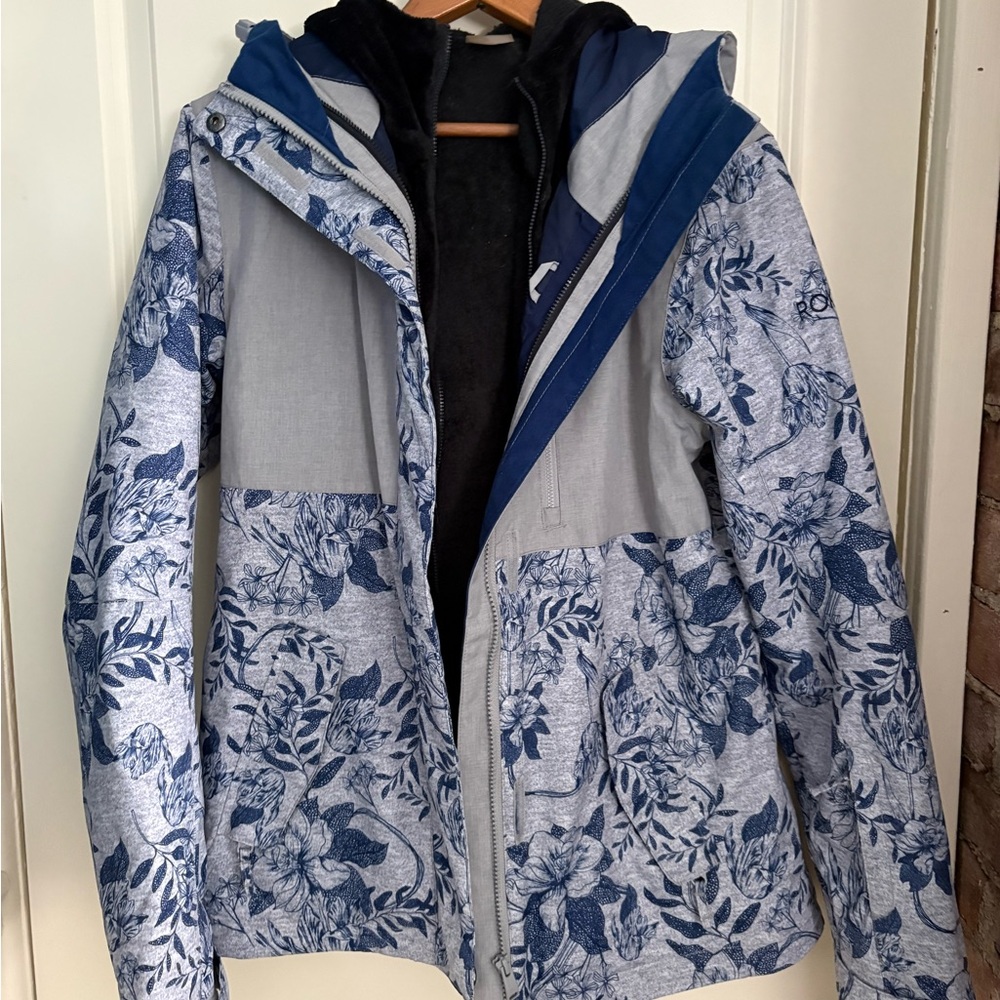 Roxy Blue Floral Ski Jacket